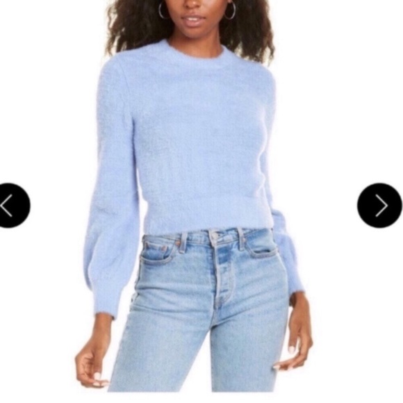 Wayf Light Blue Crew Neck Sweater - Picture 5 of 9